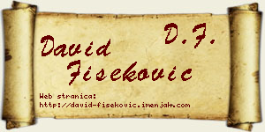 David Fišeković vizit kartica